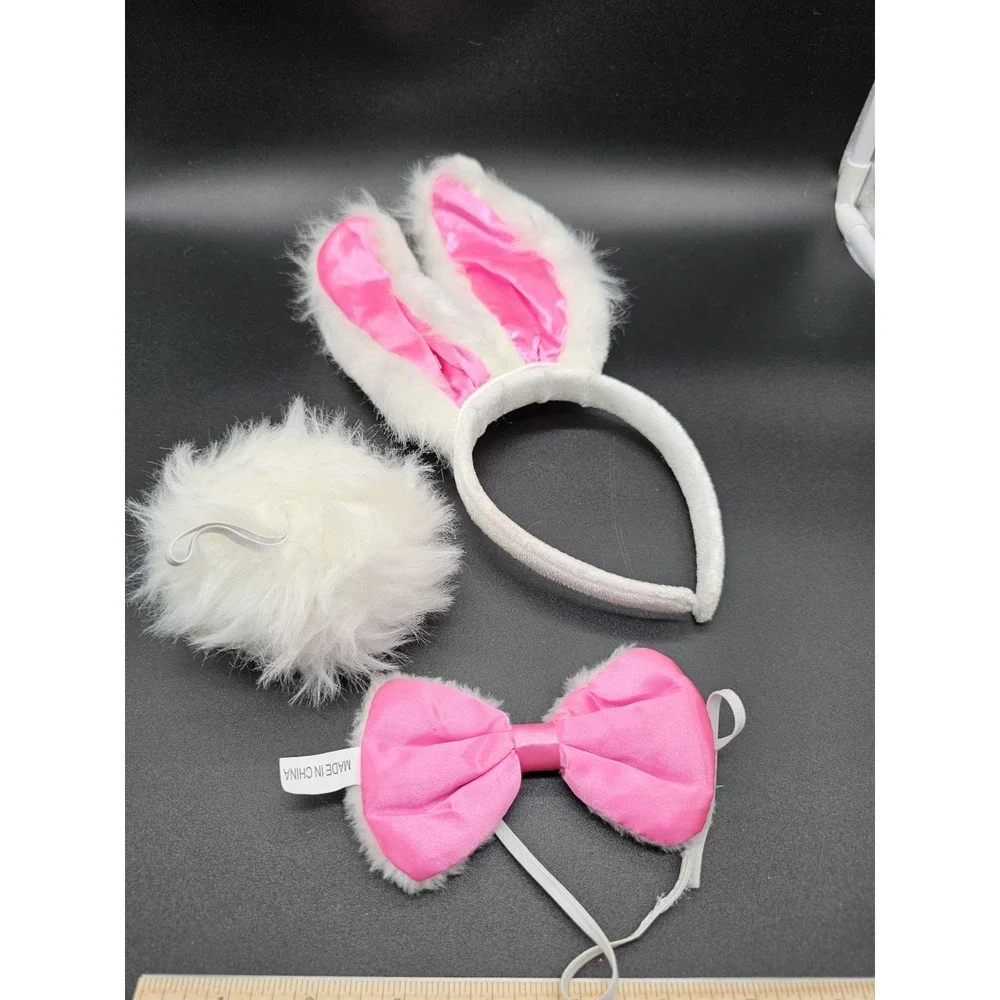 Bunny Ears Bowtie & Bunny Tail Halloween Costume Accessories Set‎ Cosplay